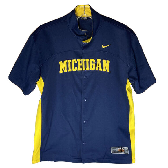 Nike Elite Other - Michigan Wolverines Nike Elite Basketball Warm Up Jacket Mens XXL 2XL Snap Down